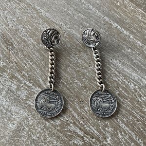 Jenny Bird Coin Medallion Chain Earrings